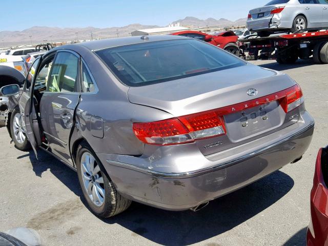 KMHFC46F18A296295 - 2008 HYUNDAI AZERA SE GRAY photo 3