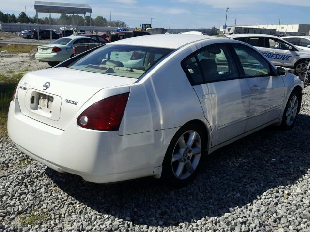 1N4BA41E15C808229 - 2005 NISSAN MAXIMA SE WHITE photo 4