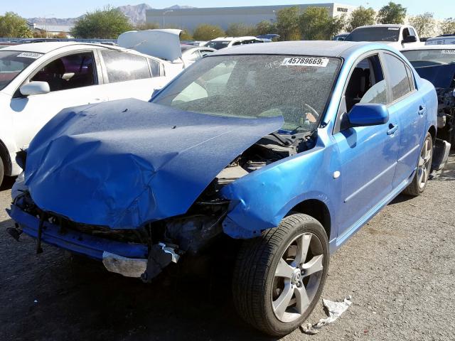 JM1BK123151342946 - 2005 MAZDA 3 S BLUE photo 2