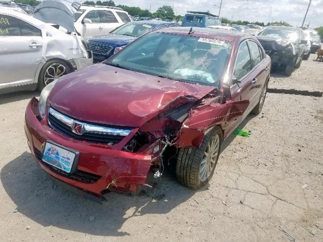 1G8ZV57768F264853 - 2008 SATURN AURA XR MAROON photo 2