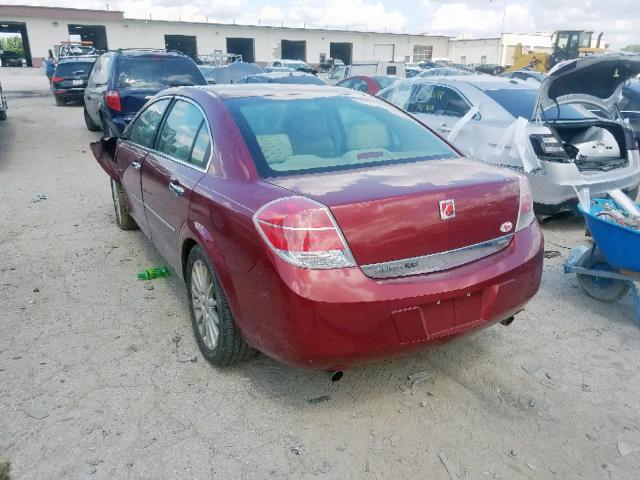 1G8ZV57768F264853 - 2008 SATURN AURA XR MAROON photo 3