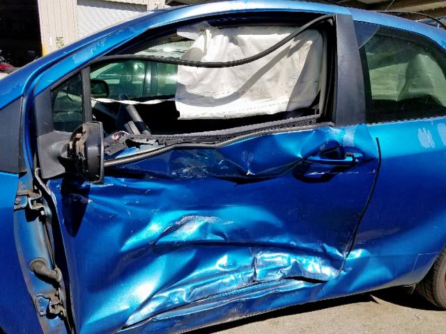 JTDJT4K36A5294387 - 2010 TOYOTA YARIS BLUE photo 9