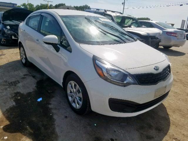 KNADM4A31F6529028 - 2015 KIA RIO LX WHITE photo 1