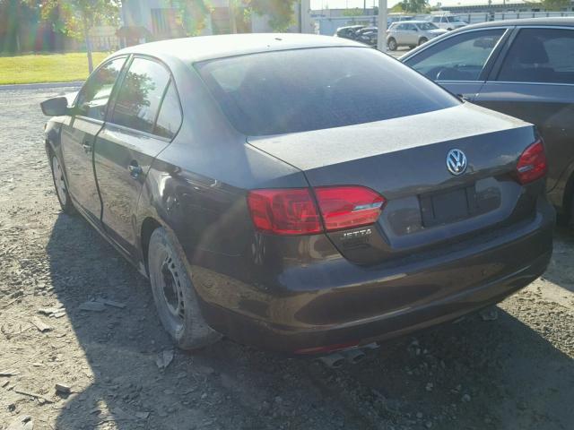 3VW1K7AJ0EM366752 - 2014 VOLKSWAGEN JETTA BASE 黑色 照片 3