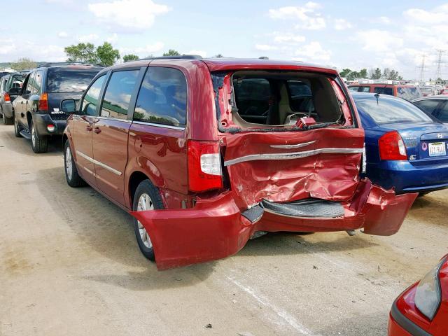 2C4RC1BG7DR620788 - 2013 CHRYSLER TOWN & COU RED photo 3