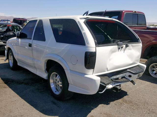 1GNCS18W22K189691 - 2002 CHEVROLET BLAZER WHITE photo 3