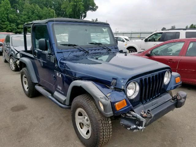 1J4FA39S44P783831 - 2004 JEEP WRANGLER X BLUE photo 1