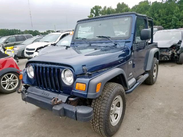 1J4FA39S44P783831 - 2004 JEEP WRANGLER X BLUE photo 2