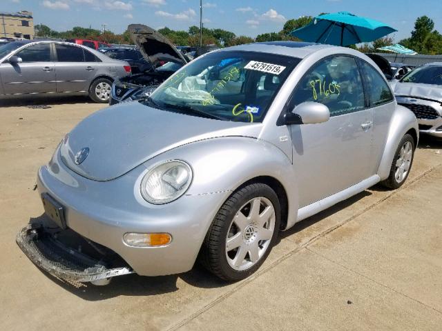 3VWDD21C21M464803 - 2001 VOLKSWAGEN NEW BEETLE SILVER photo 2