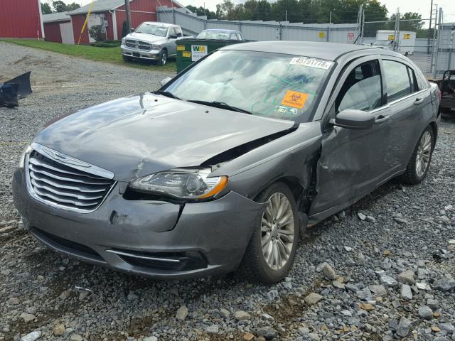 1C3CCBAB2CN149845 - 2012 CHRYSLER 200 LX GRAY photo 2