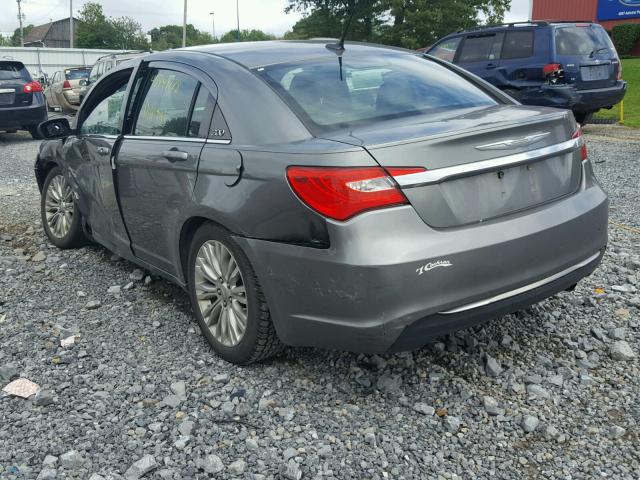 1C3CCBAB2CN149845 - 2012 CHRYSLER 200 LX GRAY photo 3