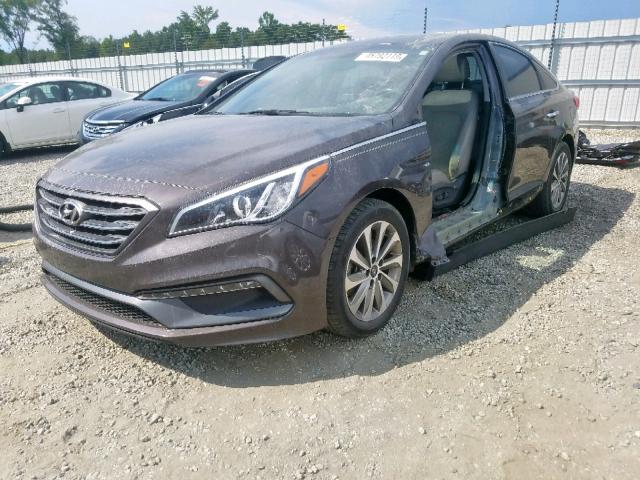 5NPE34AF7GH418043 - 2016 HYUNDAI SONATA SPO BROWN photo 2