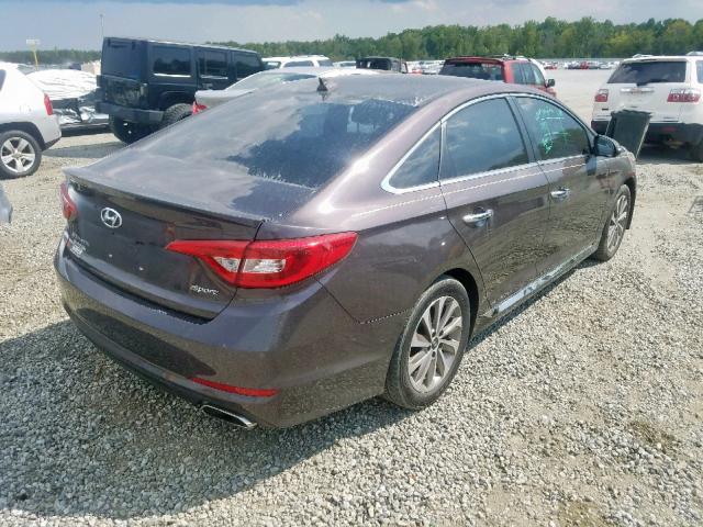 5NPE34AF7GH418043 - 2016 HYUNDAI SONATA SPO BROWN photo 4