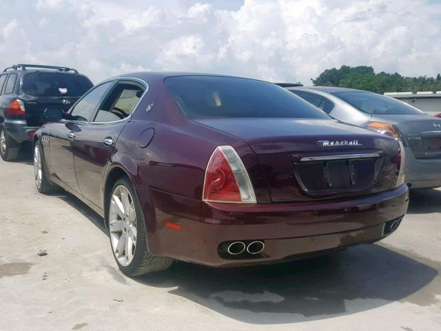 ZAMFE39A570030898 - 2007 MASERATI QUATTROPOR PURPLE photo 3