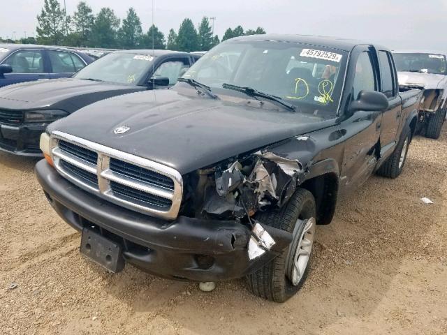 1D7HL38K34S739235 - 2004 DODGE DAKOTA QUA BLACK photo 2