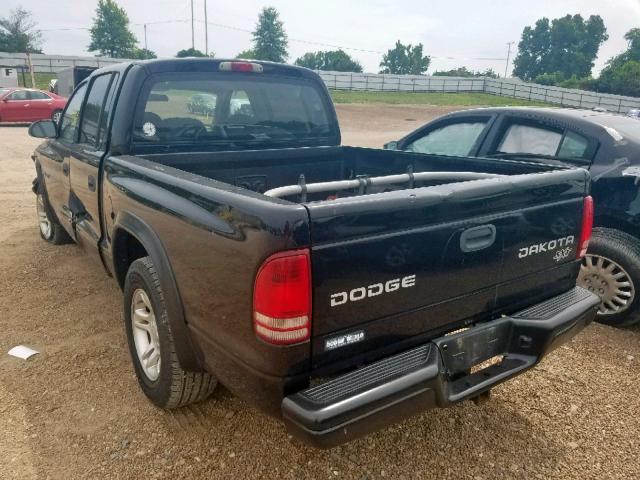 1D7HL38K34S739235 - 2004 DODGE DAKOTA QUA BLACK photo 3