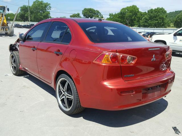 JA3AU16U68U030907 - 2008 MITSUBISHI LANCER DE RED photo 3