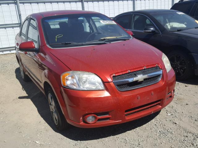 KL1TG5DE6AB043685 - 2010 CHEVROLET AVEO LT RED photo 1