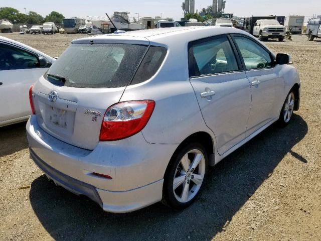 2T1KE40E49C012586 - 2009 TOYOTA COROLLA MA SILVER photo 4