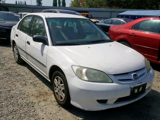 1HGES16324L007190 - 2004 HONDA CIVIC DX V WHITE photo 1