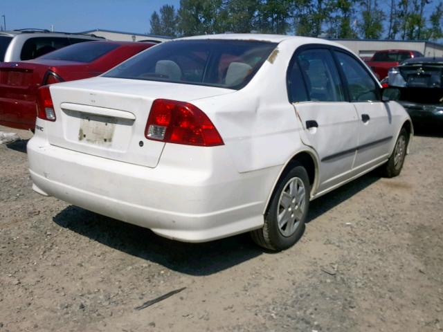 1HGES16324L007190 - 2004 HONDA CIVIC DX V WHITE photo 4