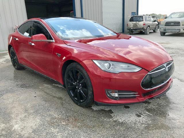 5YJSA1DP2DFP14626 - 2013 TESLA MODEL S RED photo 1