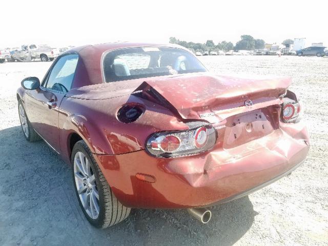 JM1NC26F780146153 - 2008 MAZDA MX-5 MIATA RED photo 3