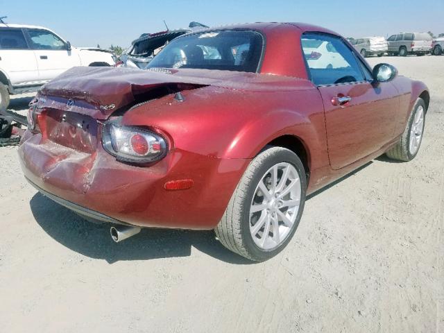 JM1NC26F780146153 - 2008 MAZDA MX-5 MIATA RED photo 4