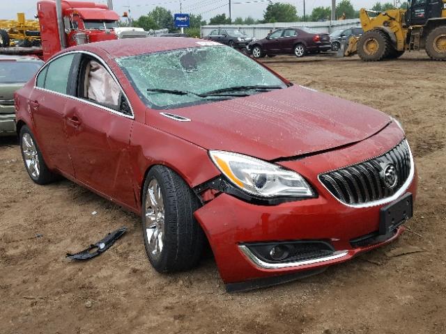 2G4GN5EX1F9128180 - 2015 BUICK REGAL PREM RED photo 1