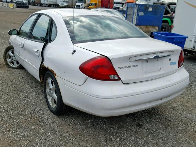 1FAFP55252G210137 - 2002 FORD TAURUS SES WHITE photo 3