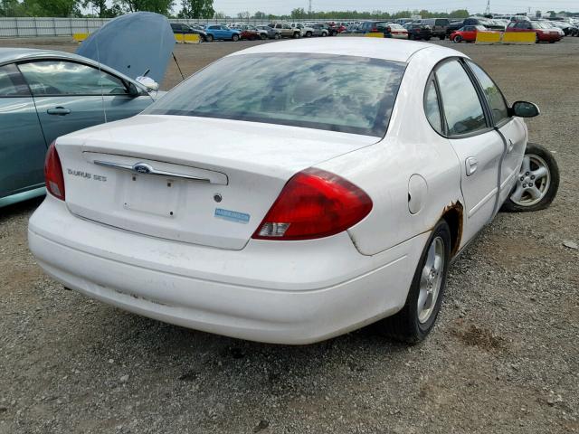 1FAFP55252G210137 - 2002 FORD TAURUS SES WHITE photo 4