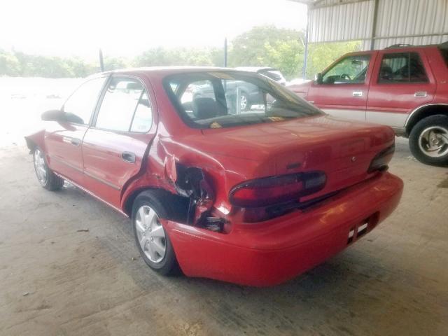 1Y1SK5265SZ007859 - 1995 CHEVROLET PRISM RED photo 3