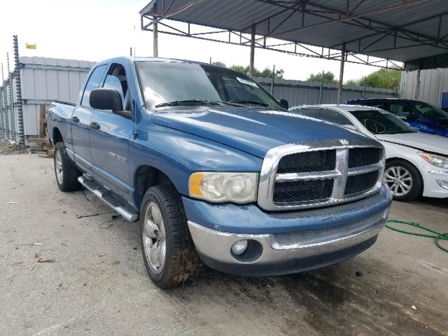 1D7HU18N15S300385 - 2005 DODGE RAM 1500 S BLUE photo 1