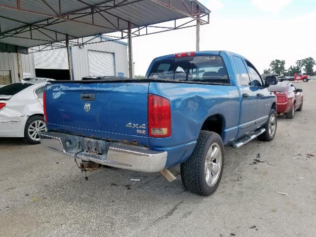 1D7HU18N15S300385 - 2005 DODGE RAM 1500 S BLUE photo 4