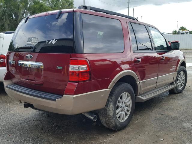 1FMJU1H54EEF18309 - 2014 FORD EXPEDITION RED photo 4