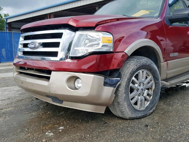 1FMJU1H54EEF18309 - 2014 FORD EXPEDITION RED photo 9