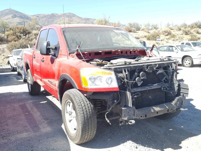 1N6AA0EC5BN316775 - 2011 NISSAN TITAN S RED photo 1