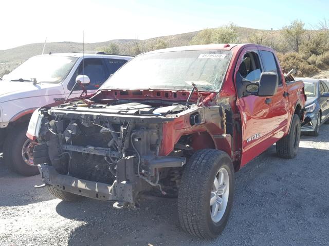 1N6AA0EC5BN316775 - 2011 NISSAN TITAN S RED photo 2