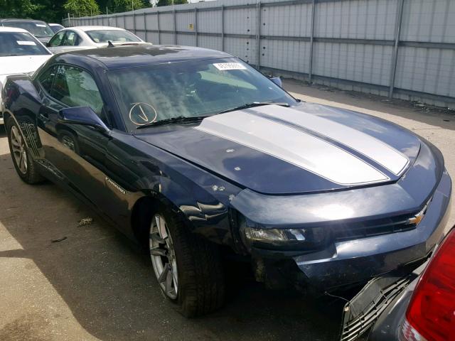 2G1FB1E35F9300413 - 2015 CHEVROLET CAMARO LS BLUE photo 1