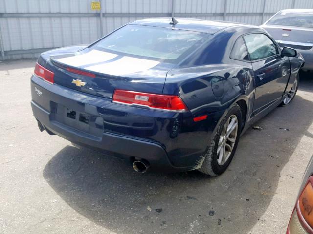 2G1FB1E35F9300413 - 2015 CHEVROLET CAMARO LS BLUE photo 4