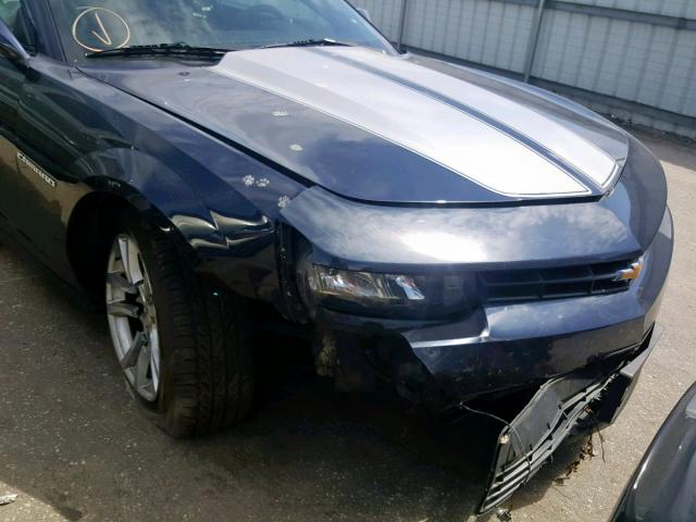 2G1FB1E35F9300413 - 2015 CHEVROLET CAMARO LS BLUE photo 9