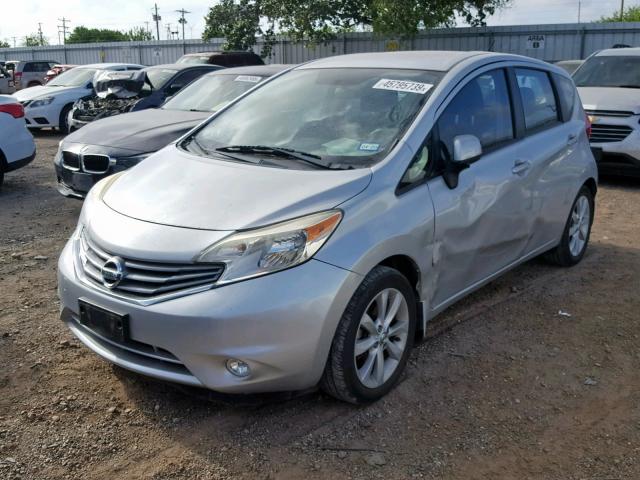 3N1CE2CP7EL428194 - 2014 NISSAN VERSA NOTE SILVER photo 2