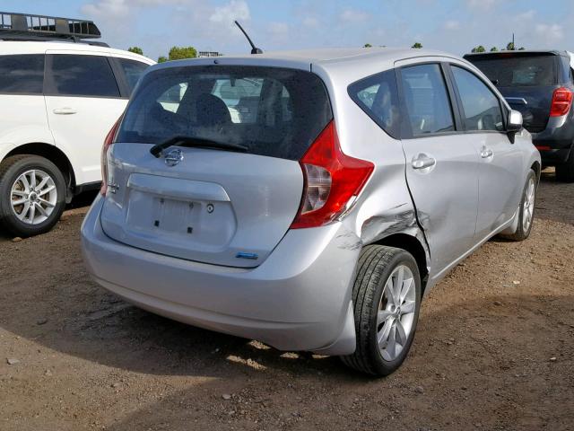 3N1CE2CP7EL428194 - 2014 NISSAN VERSA NOTE SILVER photo 4