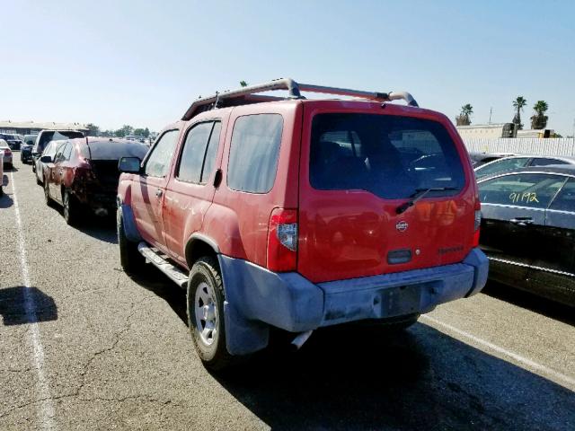 5N1ED28T6YC557876 - 2000 NISSAN XTERRA XE RED photo 3