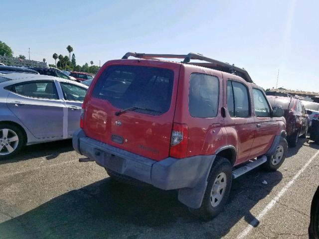 5N1ED28T6YC557876 - 2000 NISSAN XTERRA XE RED photo 4