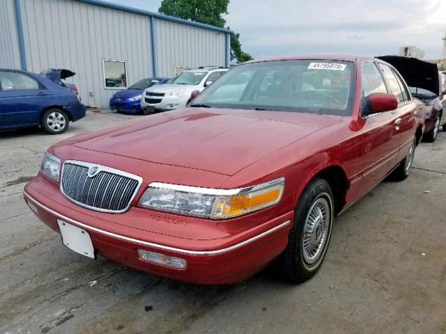 2MELM74W5VX648238 - 1997 MERCURY GRAND MARQ RED photo 2