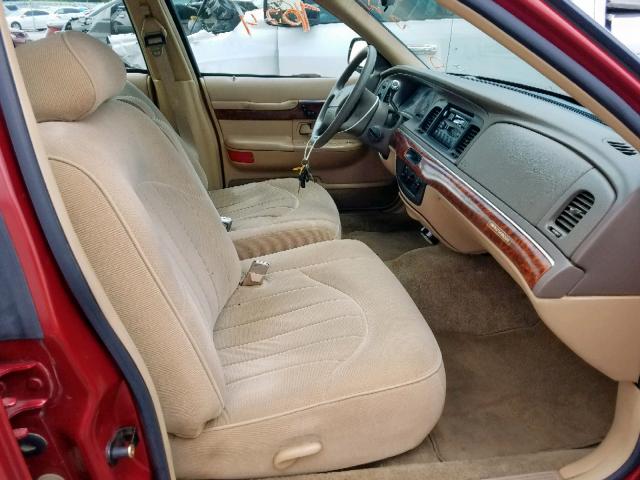 2MELM74W5VX648238 - 1997 MERCURY GRAND MARQ RED photo 5