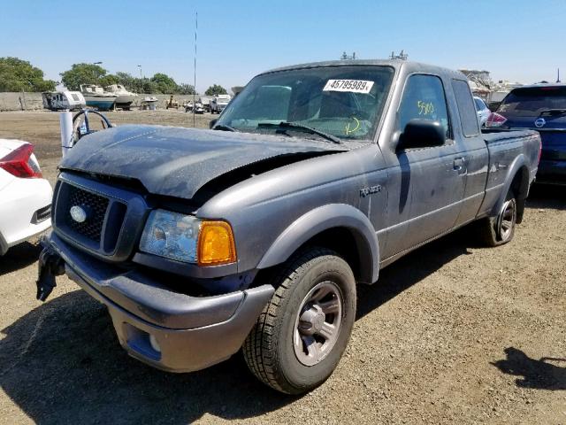 1FTYR14U75PA80472 - 2005 FORD RANGER SUP GRAY photo 2