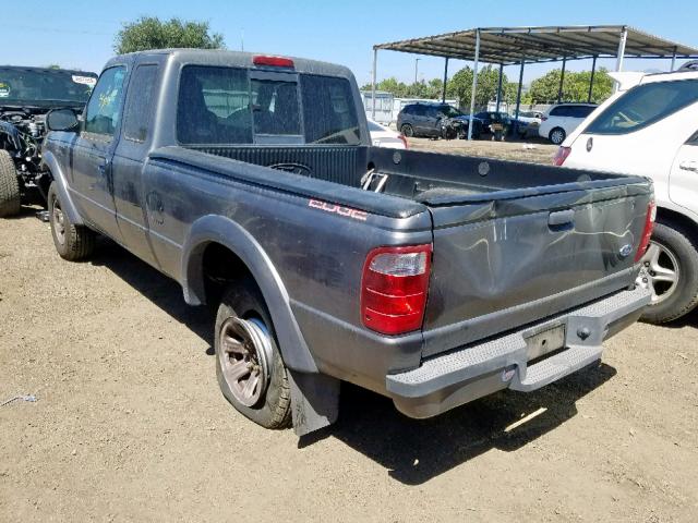 1FTYR14U75PA80472 - 2005 FORD RANGER SUP GRAY photo 3