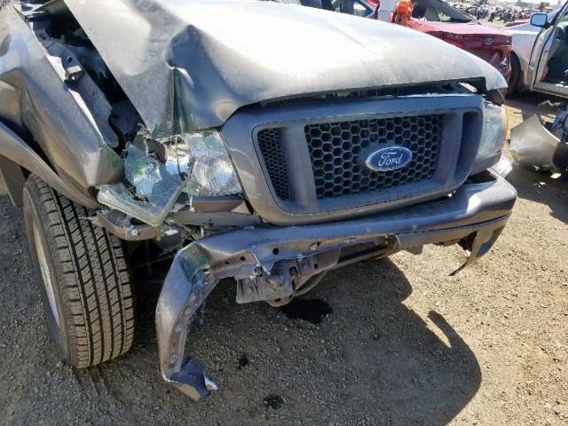 1FTYR14U75PA80472 - 2005 FORD RANGER SUP GRAY photo 9